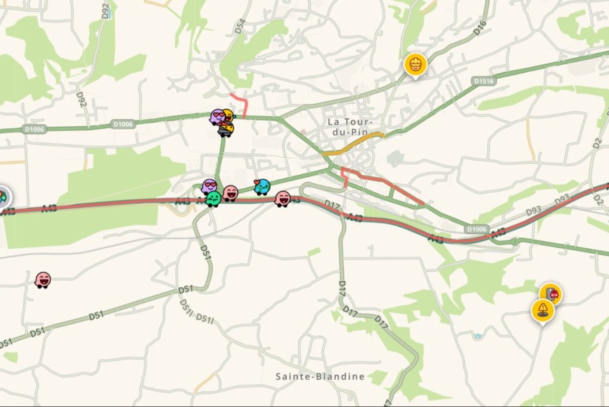 Circulation très compliquée sur l'autoroute A43 en direction de Lyon après deux accidents.